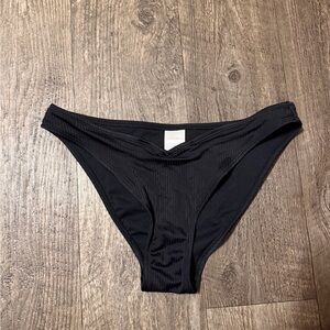 Xhilaration Black Ribbed Bikini Bottoms